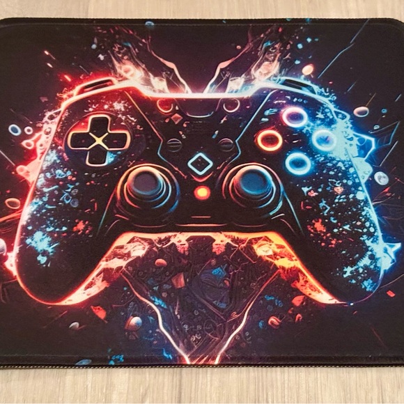 Multicolored Gaming Mouse Pad - Non-Slip, Washable, Stitched Edges - Like New! - Picture 4 of 15